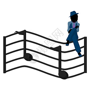非裔美国爵士爵士音乐家 Iducation女性香椿剪影卡通片蓝调音乐家乐器音阶音符女士图片