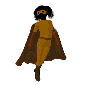 超级英雄女孩说明 Silhouette青少年插图超级英雄恶棍女性剪影对手超能力漫画主角图片