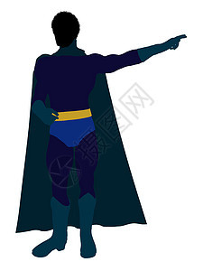非裔美国超级英雄 I说明 Silhouette对手超能力连环男人男性剪影插图漫画男生恶棍图片