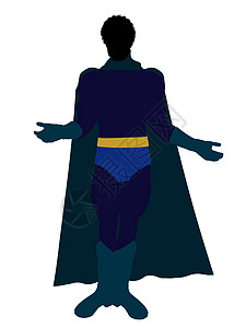 非裔美国超级英雄 I说明 Silhouette漫画恶棍男性连环剪影男生超能力男人对手插图图片
