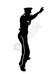 男警官 I 说明Silhouette艺术执法徽章城市插图巡逻员部门警察商业男人图片