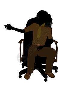 女孩童子军坐在一名主席的椅子上剪影女性插图子军功绩补丁女童徽章图片