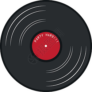 Lp 记录音乐转盘黑色标签红色留声机光盘塑料磁盘白色图片