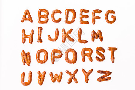 字母拼写 pretzel 字符字母字体零食图片