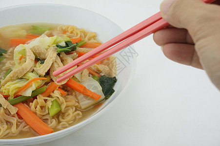 吃素面 用筷子吃图片