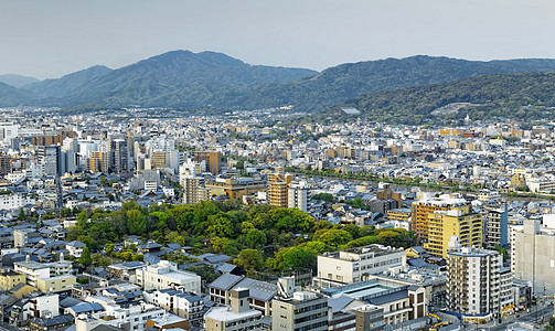 日本京都城日落首都目的地风景城市地标车站市中心景观旅游摩天大楼图片