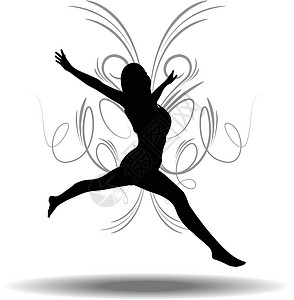 狐妖女孩漩涡数字化跳跃舞蹈家庆典行动夹子身体快乐滚动图片
