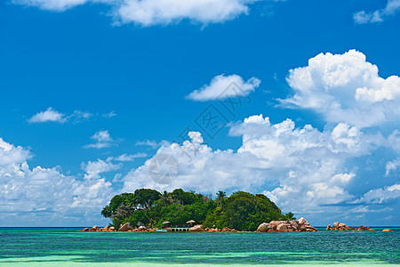 美丽的热带热带岛屿海洋旅行风景棕榈海岸线情调天空假期荒野异国图片