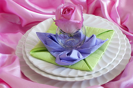 高级折纸纸巾餐巾纸餐饮盘子午餐派对早餐花朵婚礼折叠菜单图片