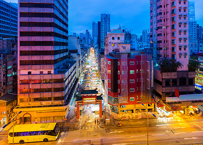 香港典型的街头街头市场图片