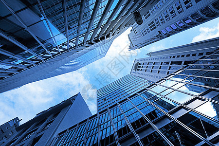 公司大楼玻璃调子城市建筑蓝色建筑学步道结构摩天大楼窗户图片