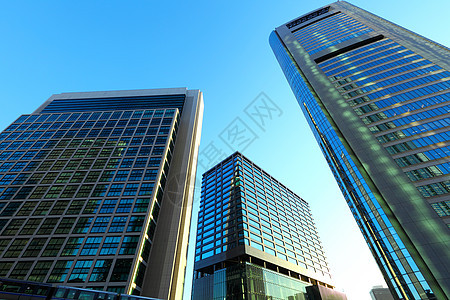 东京市内建筑学市中心建筑天空办公室公寓天际摩天大楼蓝色景观图片