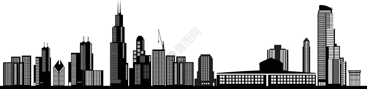 芝加哥天线日落商业旅行财产摩天大楼城市首都中心投资办公室图片