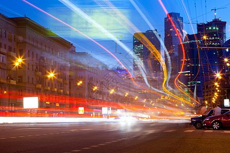 莫斯科市夜间风景图片