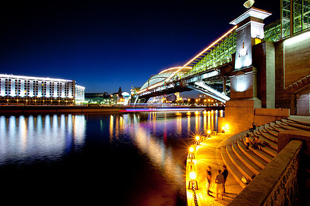 莫斯科城市夜间风景图片