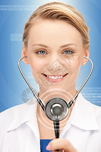 具有听诊器的有吸引力的女医生医院临床专家保健职业工具实习生乐器实验室疾病图片