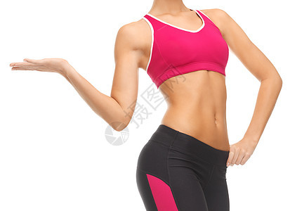 受过培训的妇女 abs示范数字肌肉健康力量减肥女孩肚子饮食腹肌图片