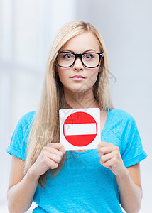 妇女无入境标志侵略运输卡片课程学校学者警告学生青少年律师图片