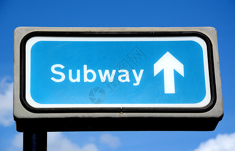 蓝色地铁标志背景图片
