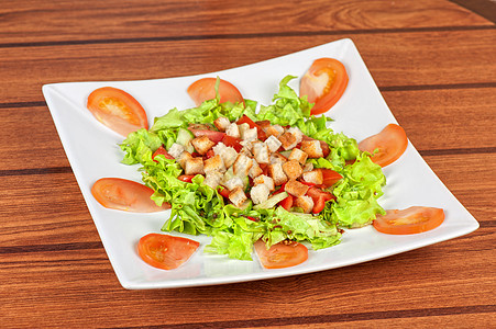 蔬菜沙拉加饼干美食营养商品叶子公司餐具盘子面包桌子饮食图片