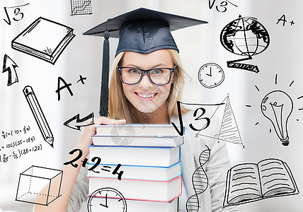 毕业上限学生人数定理拥抱女士涂鸦经济学数学图书馆青少年大学考试背景图片