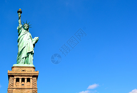 自由女神像  纽约市  03国家历史性自由火炬地标自由女神历史雕像背景图片