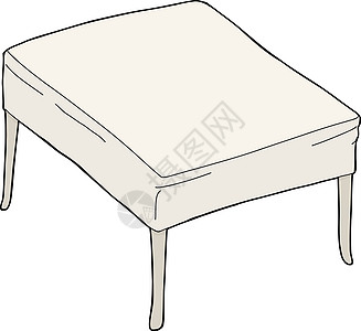 孤立表格卡通片白色手绘家具写意桌子插图桌布背景图片