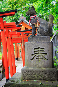 东京信户神庙的托里伊旅游神社建筑学雕像文化小路历史性旅行历史佛教徒图片