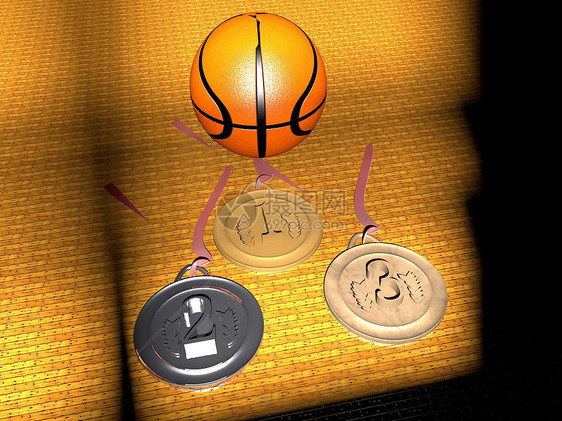 篮球和奖章优胜者金属庆典游戏篮子冠军杯子团队金子锦标赛图片