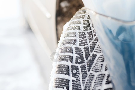 冬季轮胎车轮紧闭气候天气汽车装饰品安全冻结运输封锁车辆橡皮图片