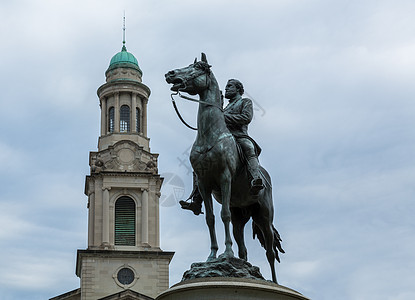 华盛顿特区的马和雕像骑士雕塑骑手纪念碑城市将军纪念馆教会地标青铜图片