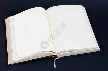 打开书簿空白阅读页数黑色日记白色图片