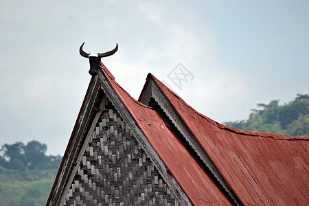 Batak 传统住房乡村旅游村庄建筑遗产旅行棉兰木头建筑学天空图片
