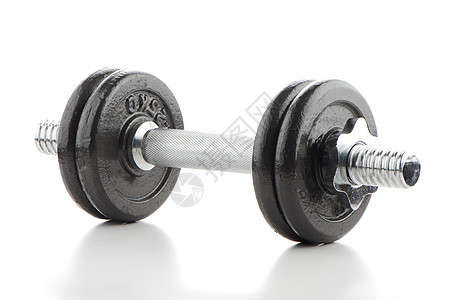 哑铃重量运动酒吧建筑锻炼杠铃白色金属健身房盘子合金图片