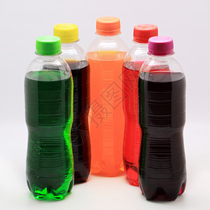 软饮料绿色橙子可乐瓶子红色果汁碳酸塑料玻璃苏打背景图片