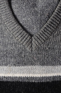毛衣细节衣领线条灰色白色纺织品黑色条纹背景图片