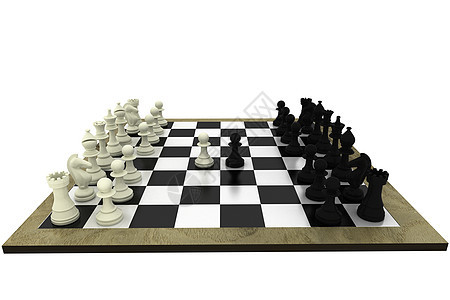 船上的黑白象棋碎片竞赛木板战术国王黑色战略绘图白色游戏团队图片
