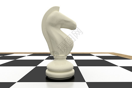 象棋板上的白骑士骑士绘图插图木头闲暇棋盘战略战术棋子计算机图片