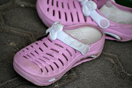 粉红色橡胶凉鞋时尚拖鞋塑料鞋类图片