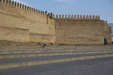 古城墙城市围墙旅行麦地历史性正方形背景