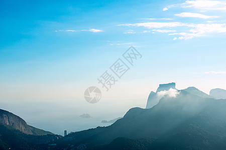 里约热内卢 Corcovado山峰假期城市生活街道地点半岛热带天际旅游图片