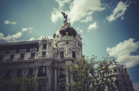 大都会 马德里市的图象 其独特的拱门交通奶奶旅游游客雕像历史房子建筑首都广场图片
