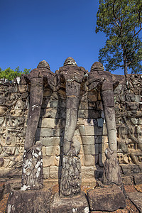 吴哥考古公园纪念碑高棉语遗产佛教徒岩石废墟天空建筑学假期旅游图片