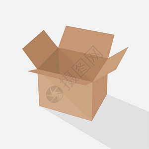 回收棕色箱包装 矢量说明邮政船运贮存插画家送货运输店铺惊喜邮件纸盒图片