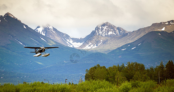 阿拉斯加最后疆界的阿拉斯加上岸水域登陆衬套空气技术服务观光冒险闲暇船只航空翅膀图片
