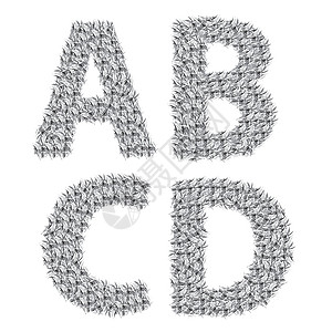 灰色字母毛皮学校衬线体地球白色字体插图脚本语法书法图片