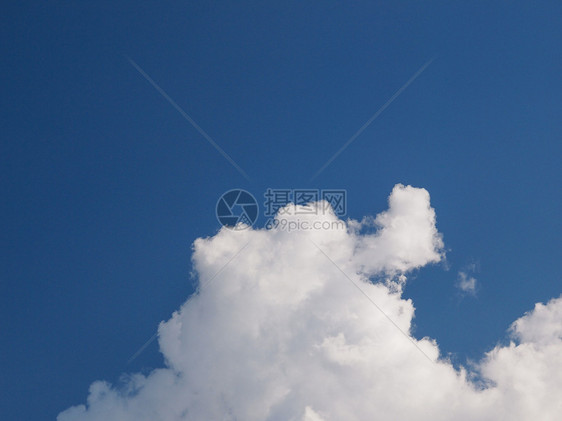 蓝蓝天空晴天材料太阳多云白色天气图片