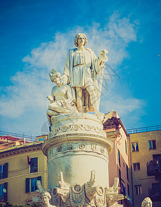 重新看看热那亚的哥伦布纪念碑纪念碑冒号雕像地标雕塑图片