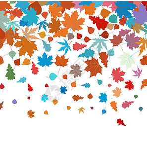 秋叶抽象背景 EPS 8插图季节墙纸橙子天空感恩饱和植物群金子风格图片