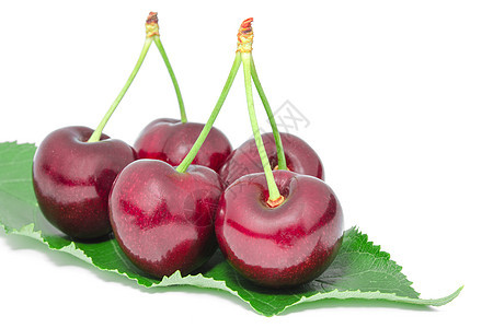 甜甜的多汁樱桃 美味可口 成熟的莓果大水果图片